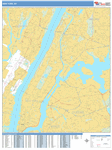 New York  Wall Map Basic Style